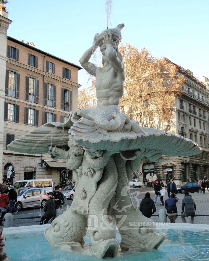 Famous large roma fontana del tritone made with bronze material and stone DZB-09