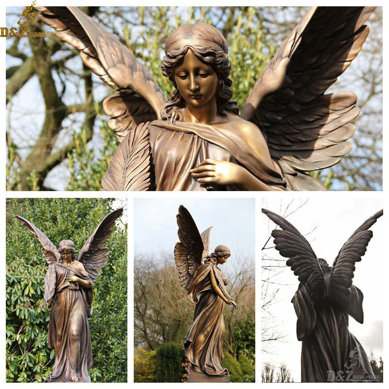 bronze guardian angel statue