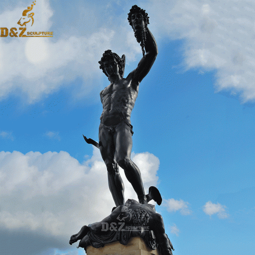 Famous bronze staue of greek god Perseus and the head of Medusa DZB-50