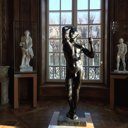 life size Rodin the bronze age bronze nude male statue DZB-13