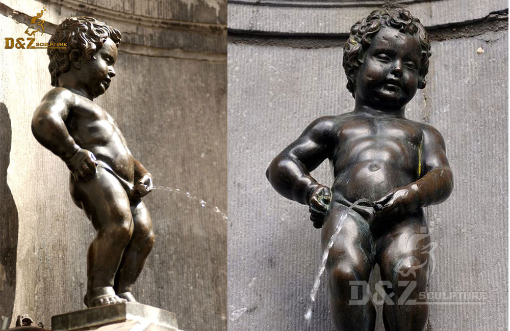 Bronze little famous brussels boy water fountain for sale