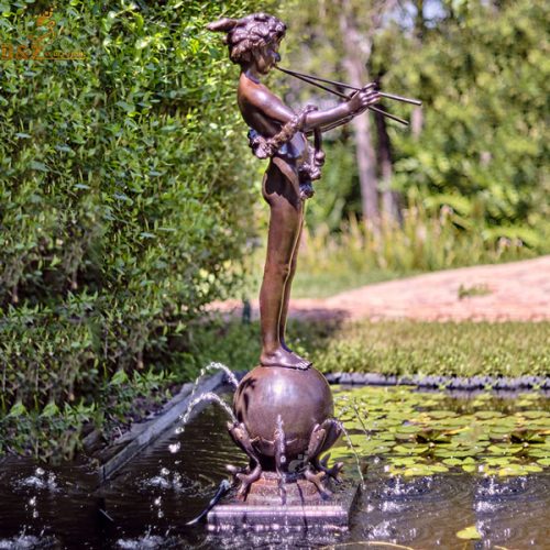 Classical life size bronze nude pan statue garden fountain DZB-107