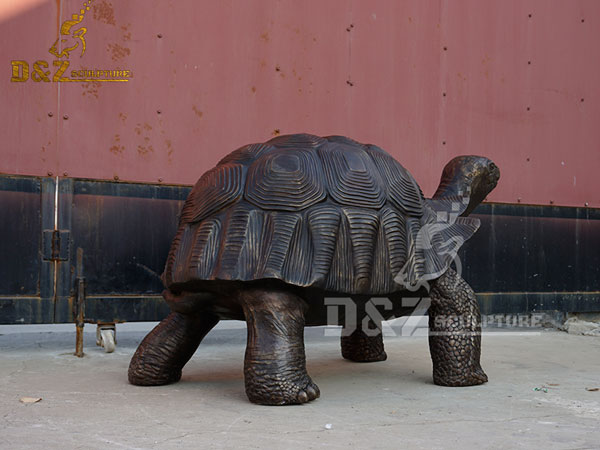 Custom made outdoor decor casting bronze tortoise garden statue