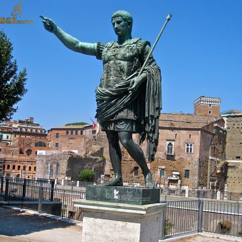 The first Roman Emperor Augustus Caesar bronze statue DZB-96