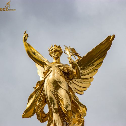 The golden angel of winged Victory bronze statue DZB-91