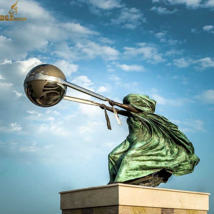 Public art famous bronze statue the force of nature DZB-111