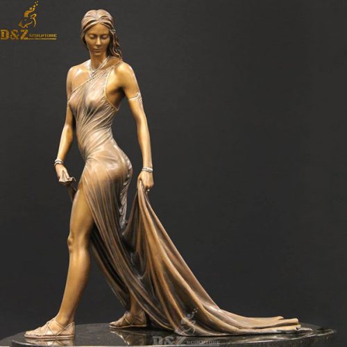 Western style high quality beautiful Lady of shalott bronze sculpture DZB-114