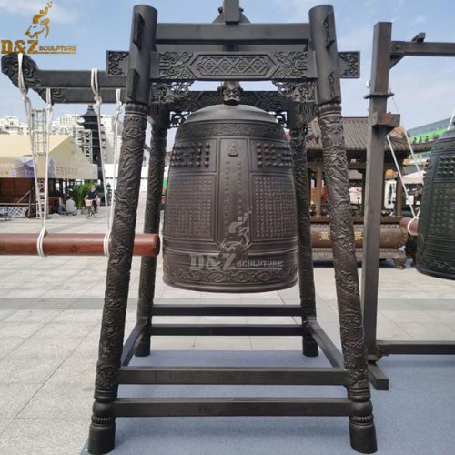 large size antique casting bronze temple bell with good sounds DZB-115