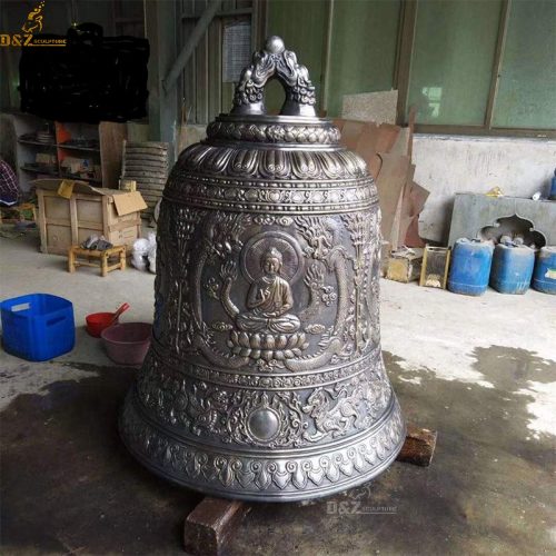 Ancient Chinese bronze bell for temple decoration DZB-136