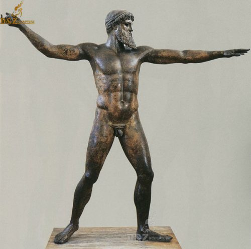 Ancient Greet art life size Artemision Zeus bronze statue DZB-126