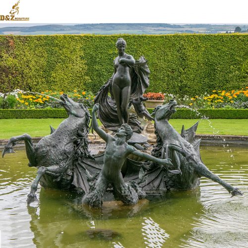 Large size bronze Venus and Triton statue fountain DZB-123