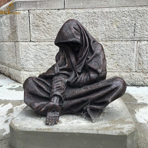 Life size homeless Jesus bronze statue for Church DZB-116