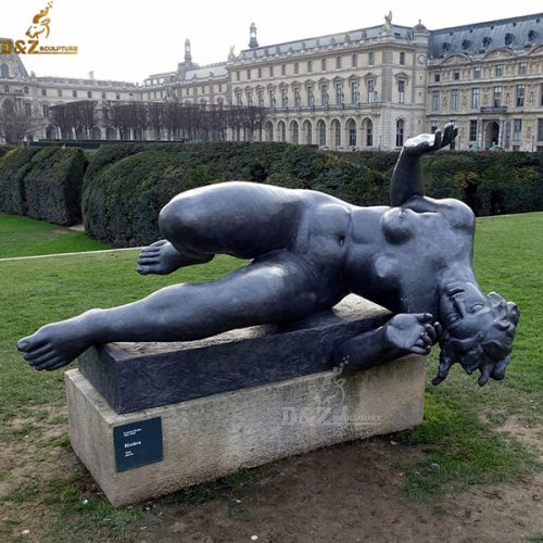 Modern art nude woman the river Aristide Maillol bronze statue DZB-119