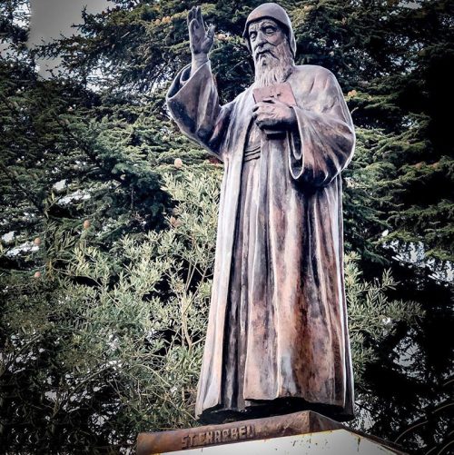 Life size bronze st charbel statue for church DZB-176