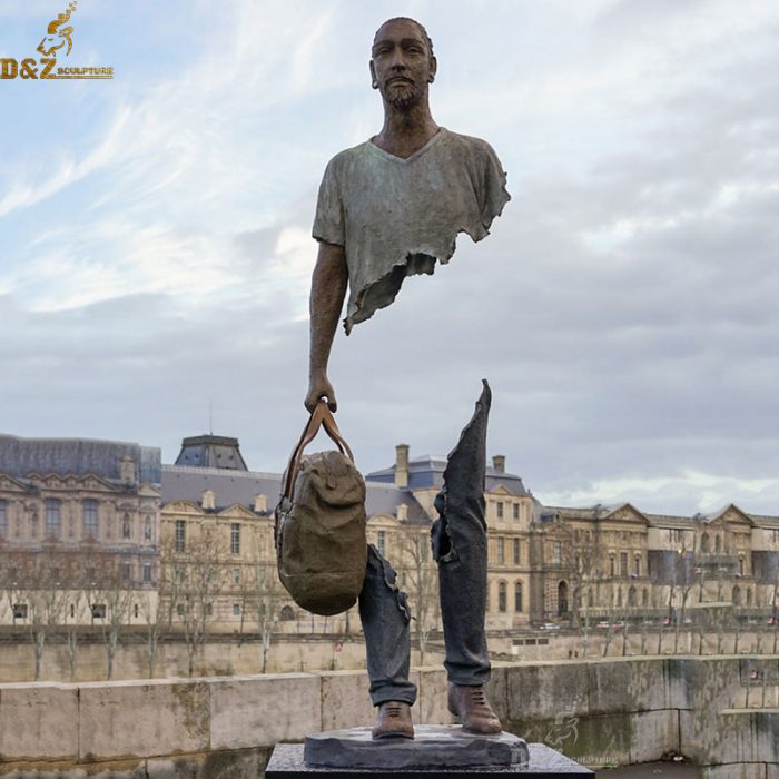 Casting Bruno Catalano traveling sections missing bronze statue DZB-188