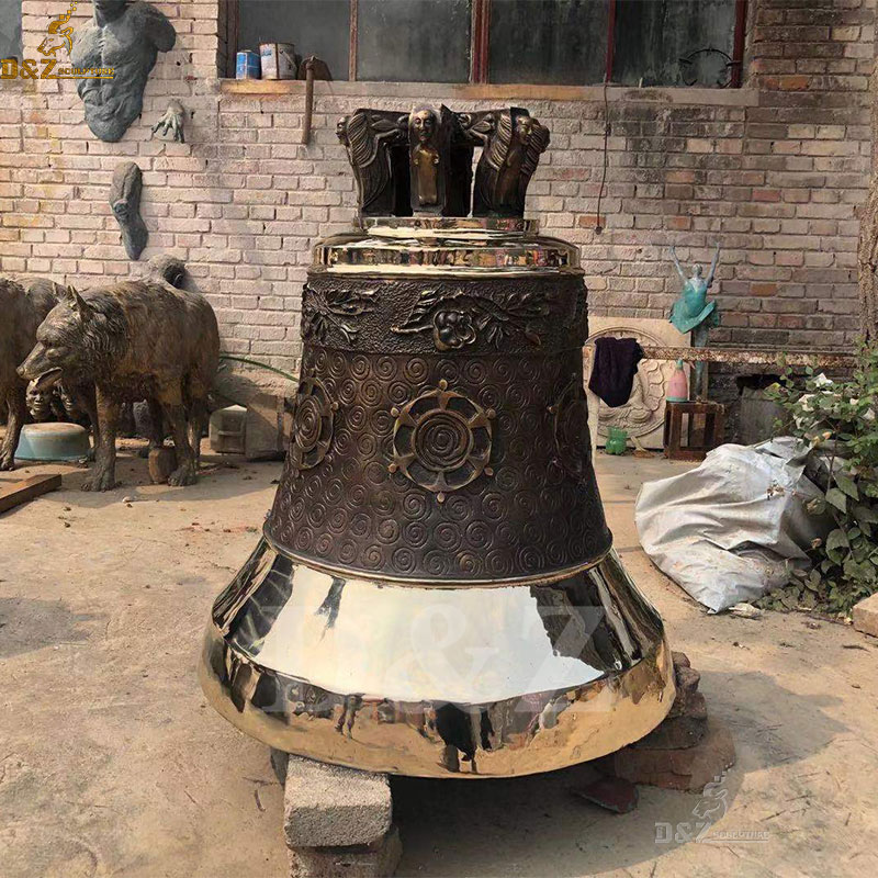 Customized hand made casting bronze bell for church decoration