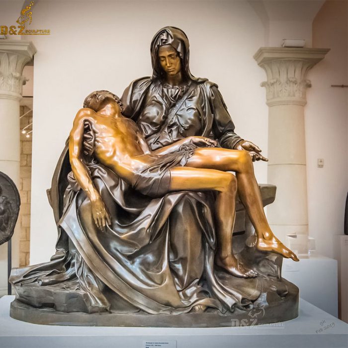 Life size Michelangelo Pieta bronze staute for church decoration DZB-197