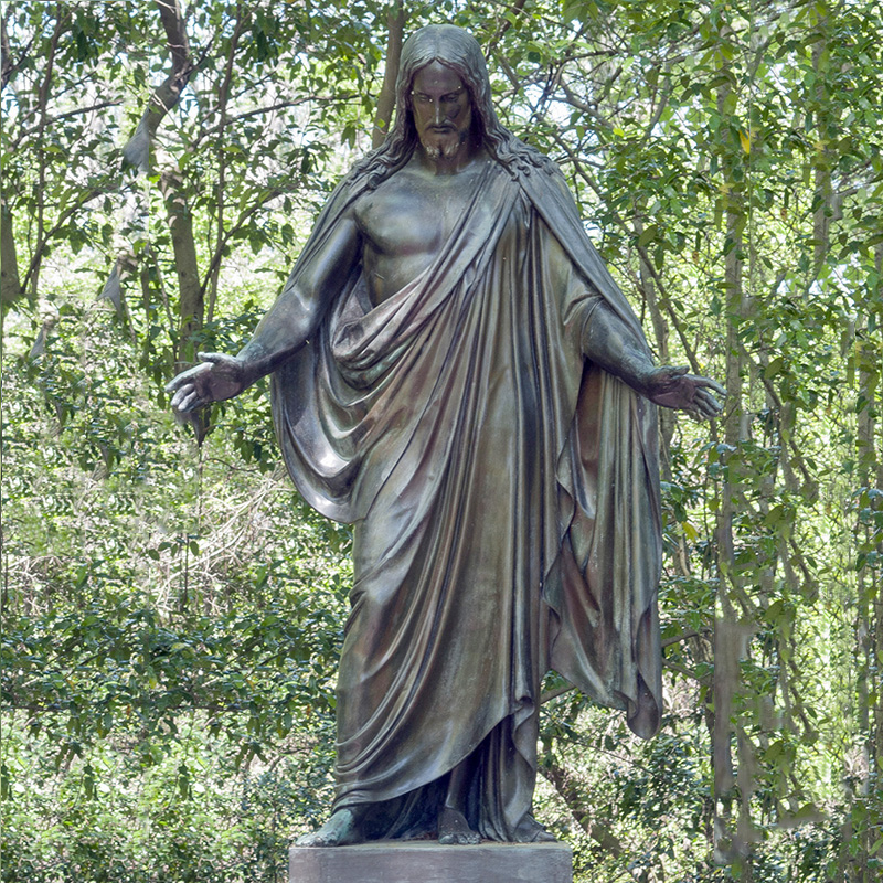 Replica of Bertel Thorvaldsen's Christus Church of Jesus Christ bronze statue