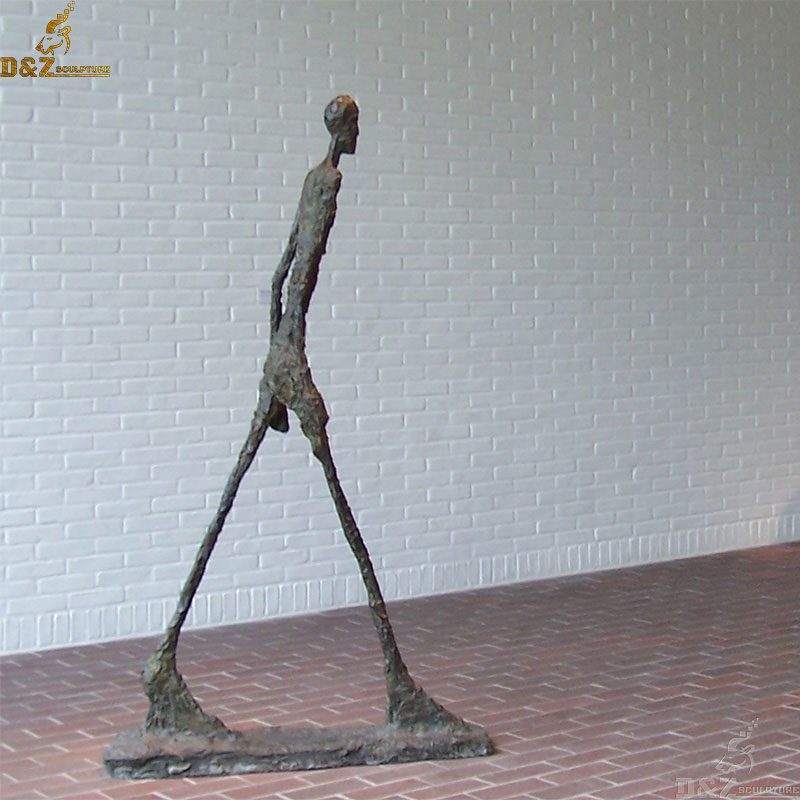 Giacometti abstract casting bronze replica statue walking man for home decoration