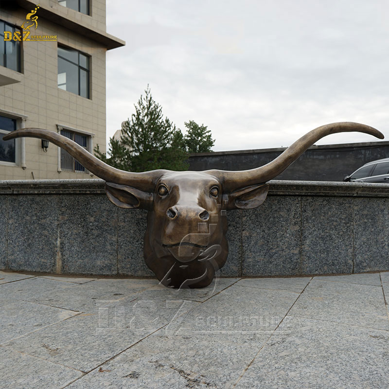 Indoor new design bronze bull head sculpture for wall decoration