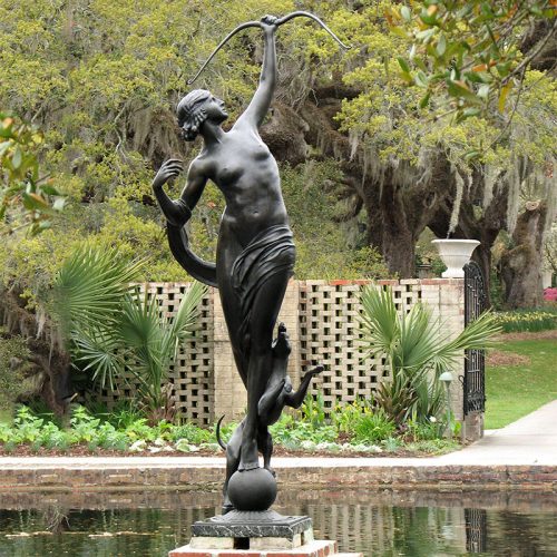 Greek goddess bronze diana the huntress statue for garden decoration DZB-240