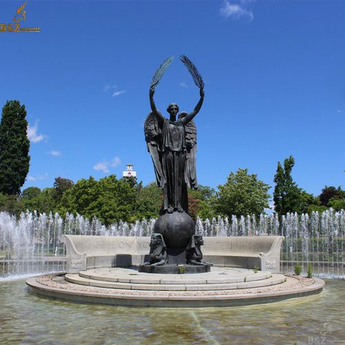 Large size peaceful angel bronze statue replica shrine peace memorial DZB-234