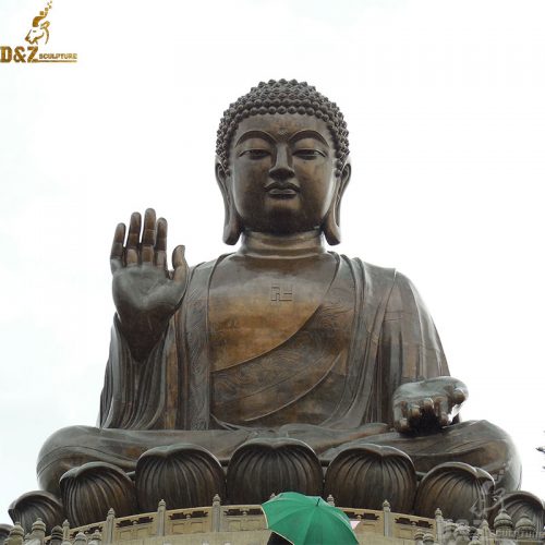 Outdoor large size bronze meditating buddha statue for tample garden decoration DZB-236