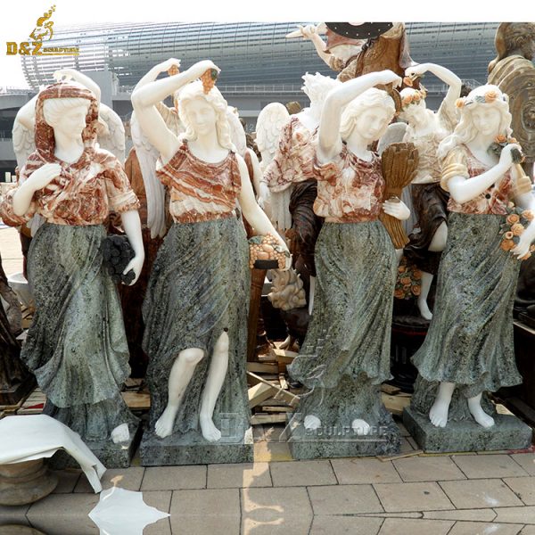 four-seasons life size marble statues