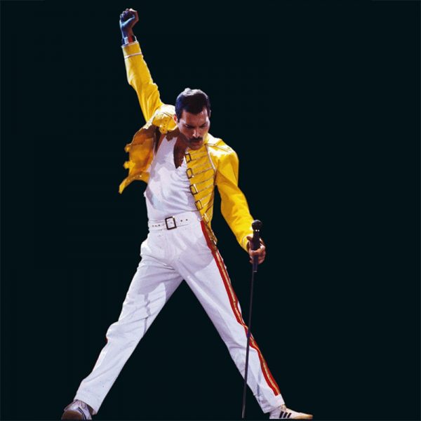 Freddie Mercury in his iconic pose