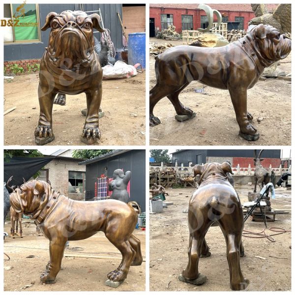 bronze bulldog statue for sale