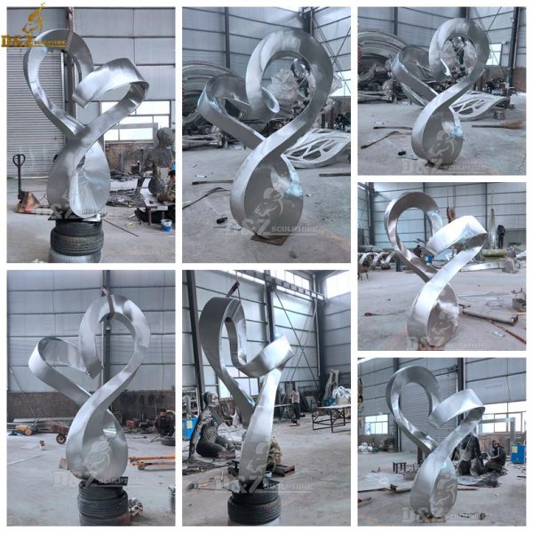 stainless steel garden statues