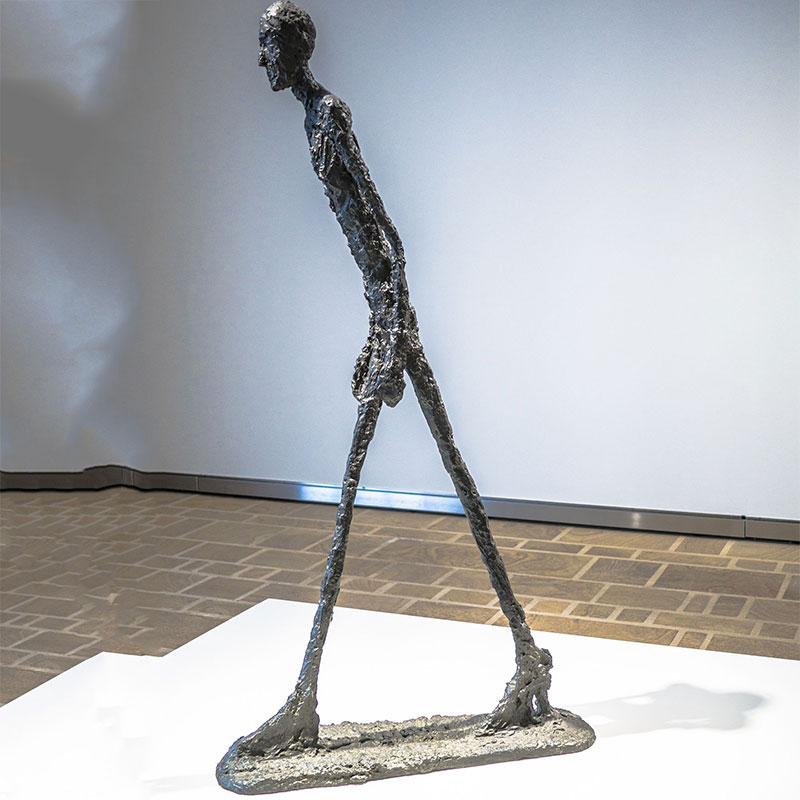 Alberto Giacometti abstract walking man bronze statue