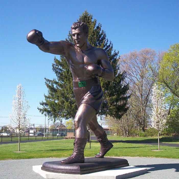 Customized size heavyweight champion boxer athlete Rocky Marciano bronze statue DZB-276