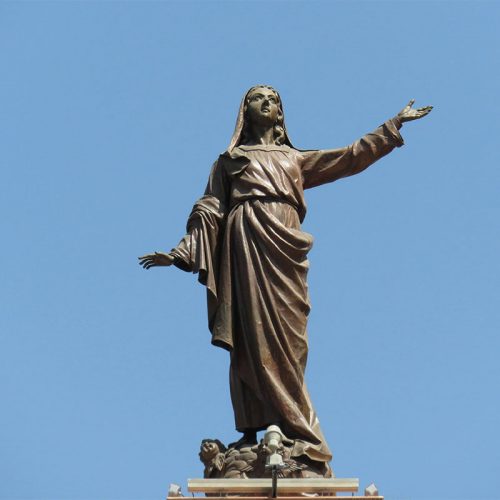 Life size bronze virgin mary outdoor statue for church decoration DZB-298