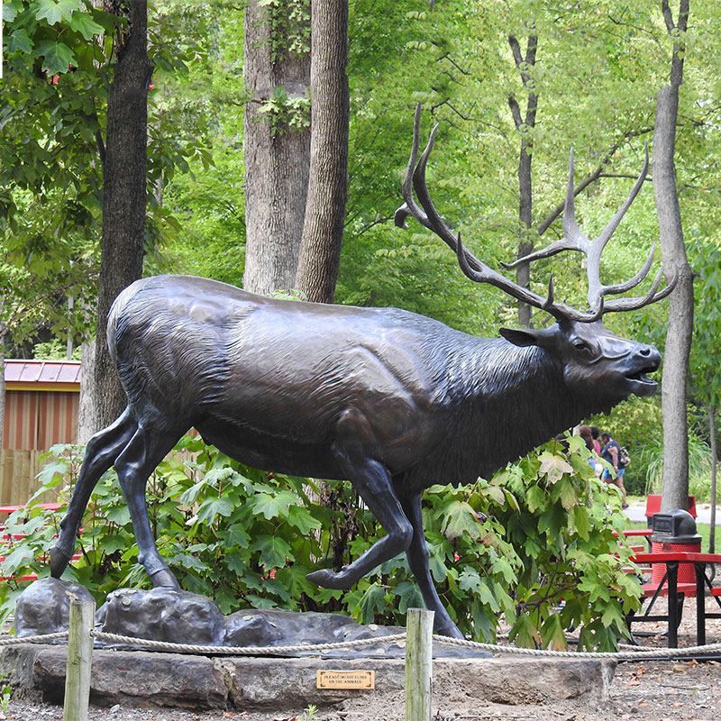 Outdoor modern decoration bronze large elk statue for sale DZB-291