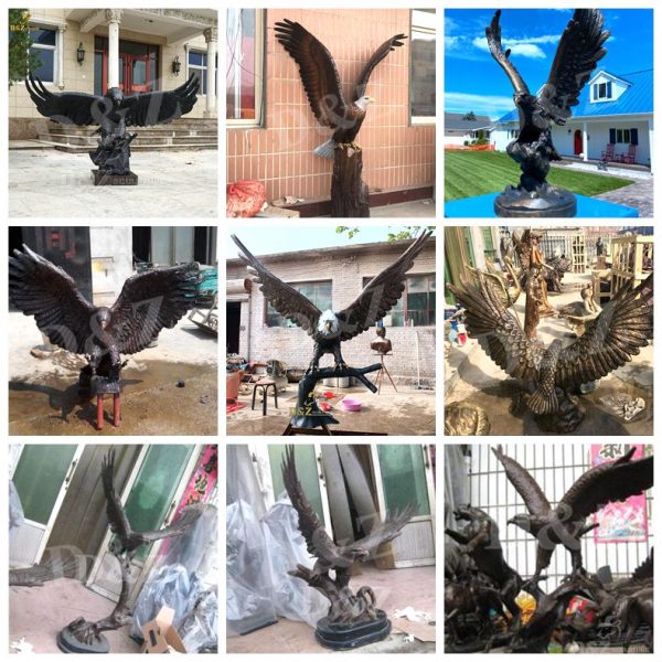 large outdoor bald eagle statue