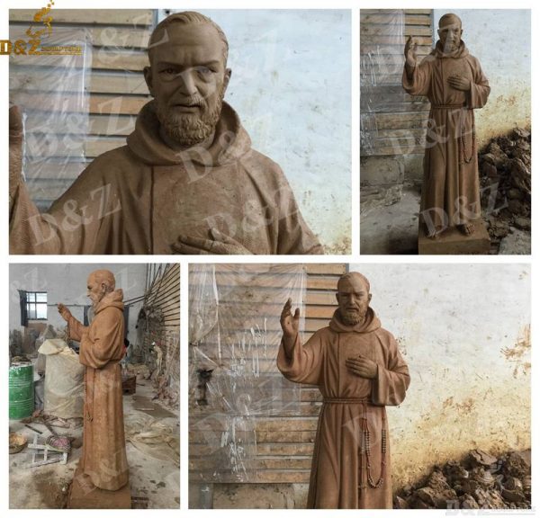 st padre pio statue clay mold