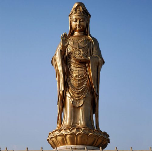 Customized large size the goddess of mercy bronze guanyin statue DZB-318