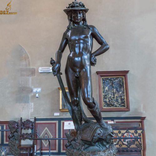 Life size antique bronze statue of david by donatello DZB-315