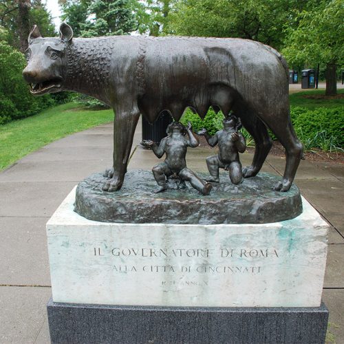 Life size famous Roma bronze capitoline wolf statue for sale DZB-308