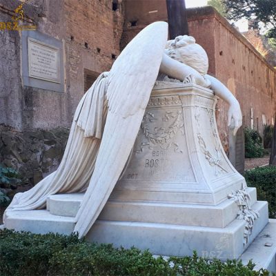 Cemetery weeping angel statue