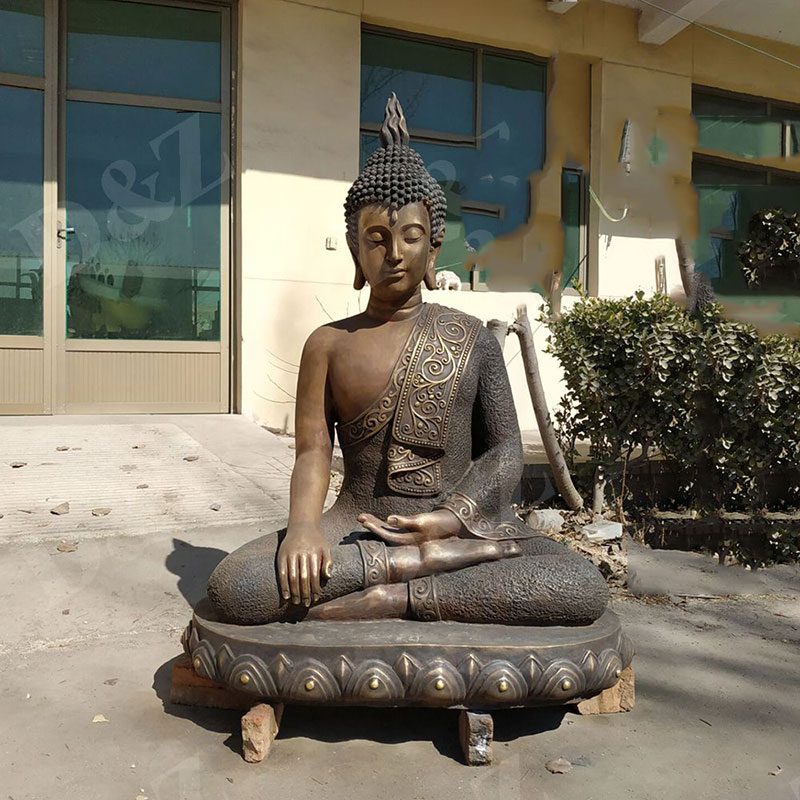 Customized size antique bronze thai buddha statue outdoor decorative