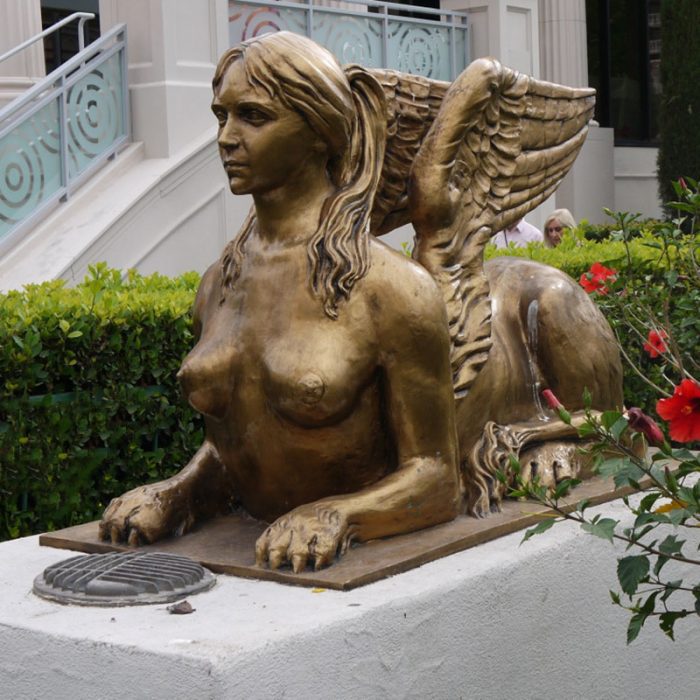 Outdoor Caesars Palace casting bronze sphinx statue DZB-339