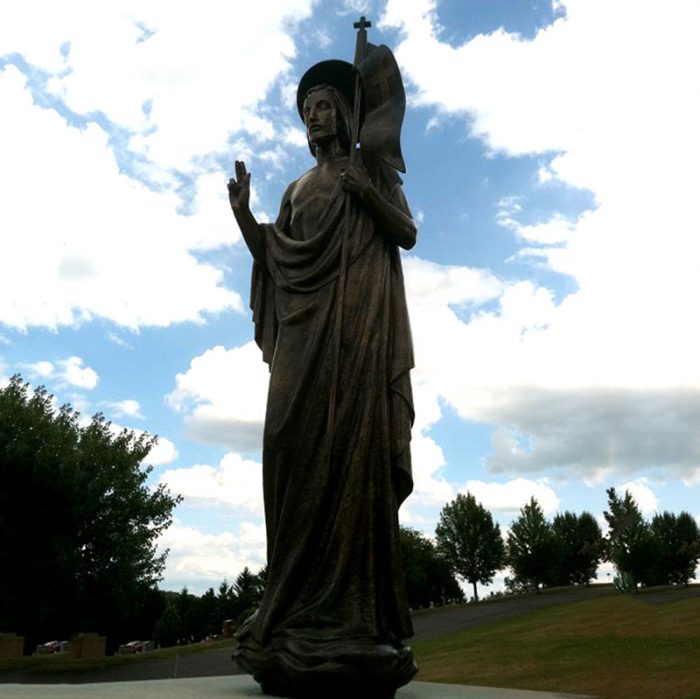 Life size bronze Jesus resurrection statue for church DZB-343